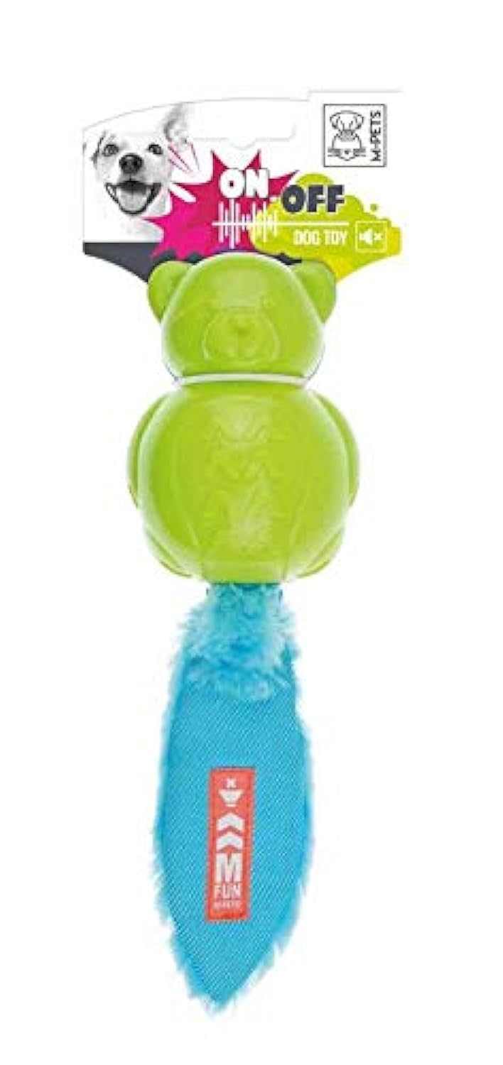 M-PETS ON/OFF TEDDY KÖPEKLER İÇİN KAUÇUK OYUNCAK BLUE/GREEN