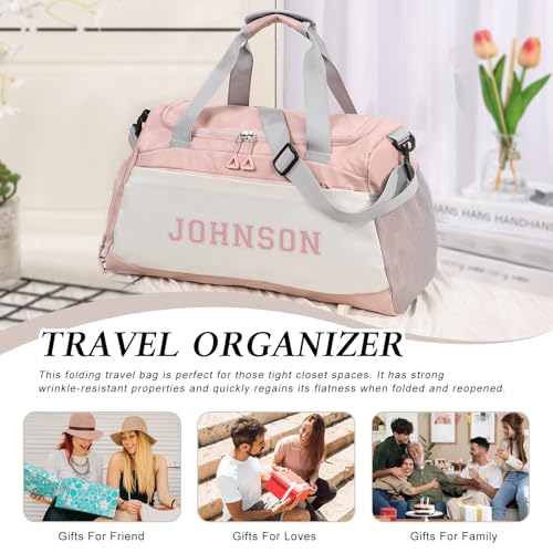 Personalized Duffle Bags for Women - Custom Name Sports Gym Bag with Wet Dry Pockets & Shoe Compartment, Travel Bags for Women Men3