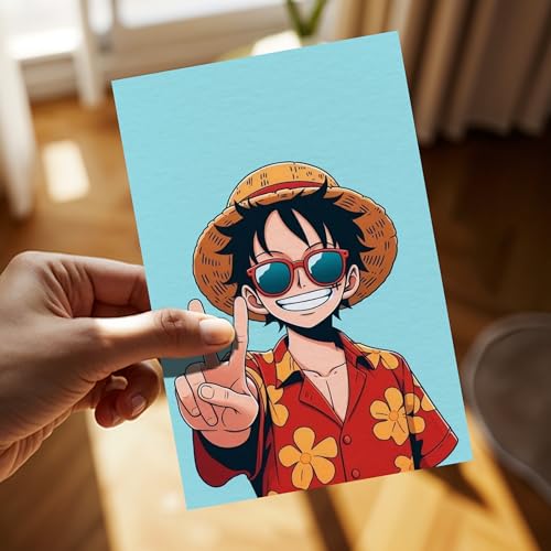 Image of One Piece Poster Collage Set of 54 (4x6 Inch) - Premium Anime Wall Art Featuring Luffy, Zoro, Sanji, Nami, Straw Hat Crew & Iconic One Piece Scenes | Wanted Posters & Anime Room Decor for One Piece Fans, Collectors & Otakus