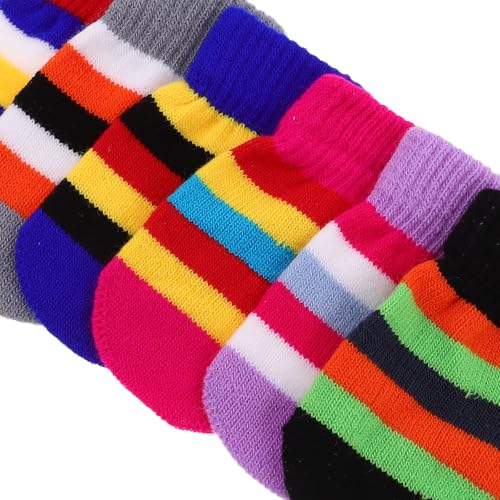 Happyyami 6 Pairs Children Full Finger Winter Gloves Warm Knitted Mittens Colorful Stretchy Gloves for Boys Girls Ideal for Home and Outdoor Playing3