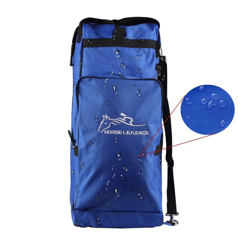 UNISTRENGH Large 21.65 Inch Tall Riding Boots Carry All Bag Professional English Tall Boots Bag with Equestrian Helmet Pack Compartment (Elegant blue)