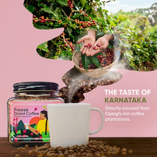 Image of Kiwi Kisan Window - Freeze Dried Instant Coffee, 100% Arabica - 150g (Pack of 2) | Bold & Rich Taste | No Chicory - No Preservatives | Perfect for Hot & Cold Coffee