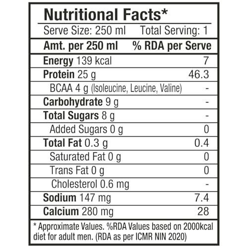 Image of epigamia Turbo 25 g Protein Milkshake, Cookies & Cream - 250 ml