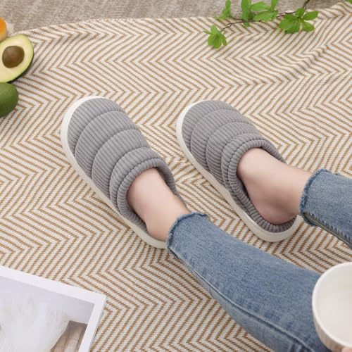 NineCiFun Womens House Shoes Warm Memory Foam Slippers for Women Indoor Soft Fleece Lined Womens Slippers2