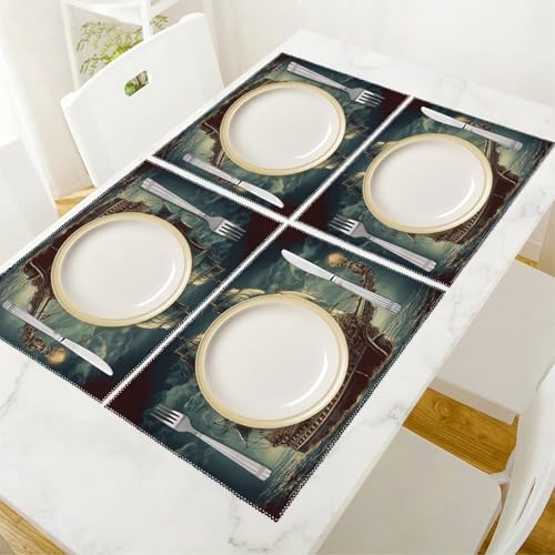 Sets de table pirate pour repas de fête et décoration de table de mariage