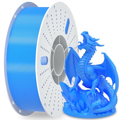 Image of PINBALL PETG 3D Printer Filament Blue, Neatly Wound PETG Filament 1.75mm, Accuracy + /- 0.02 mm, 1kg Spool (2.2lbs), Blue