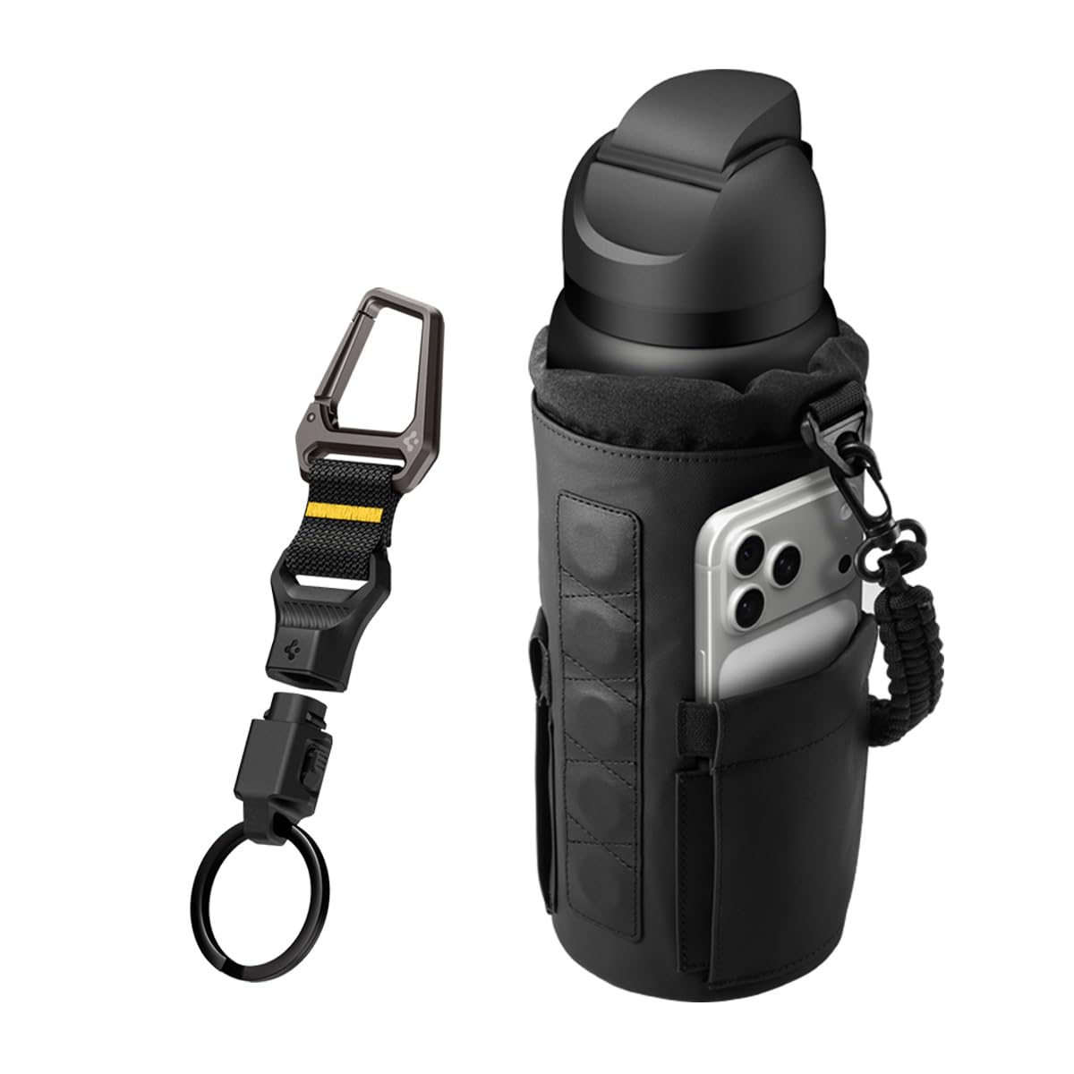 Spigen Termo Pack - Bolsa Magnética para Termo & Mosquetón Magnético con Llavero