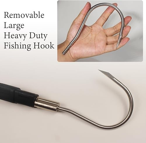 Miniatura 3 de Caña de pescar telescópica con dientes de 1~5, arpón de pesca de mar y hielo con barbas, lanza de pesca para caza de peces, ranas, topos Gancho