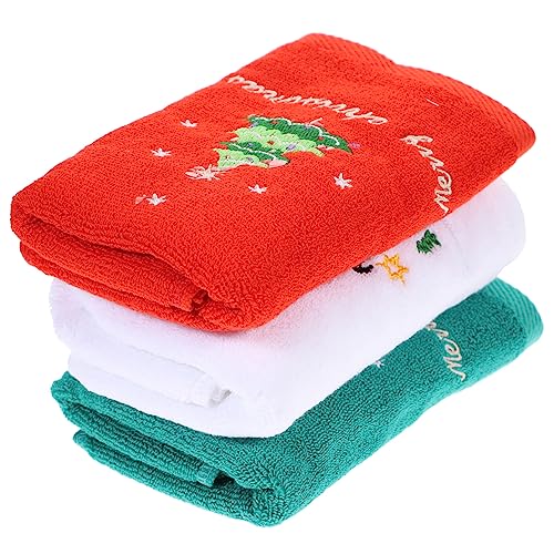 Alipis 3 Piezas De Toallas para Bebé Toallas De Mano Decorativas Paños De Bebé Toallas De Bebé Suave Toalla De Mano De Navidad Toalla De Navidad Caja De Regalo De Toalla De Limpieza