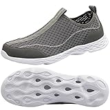 WOTTE Men's Water Shoes Quick Drying Sports Aqua Shoes(Size 14.5,Grey-1414)