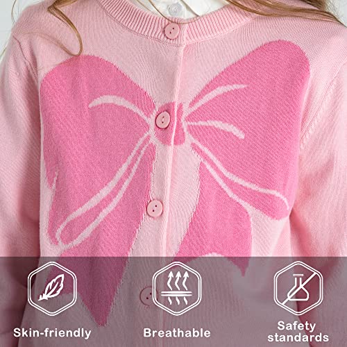 Image of BOBOYOYO Girls Cute Cardigan Cotton Girls Button Up Sweater Knit Jacket | Long Sleeve Crew Neck Kawaii Clothes for Casual School Wear