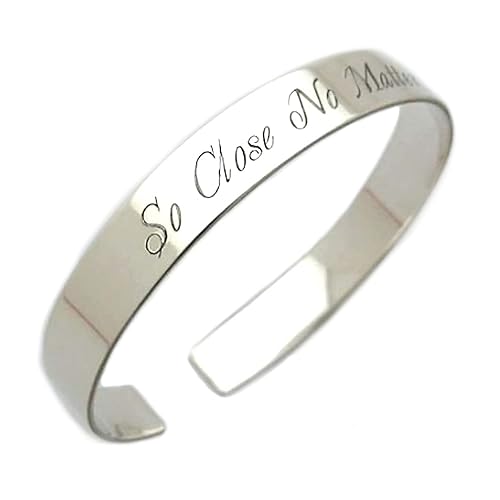 Sterling Silver Bracelet - Both sides Engravable Cuff - Unisex Custom Jewelry Engraved Gift Birthday Gift Custom Engraving Cuff Bracelet -