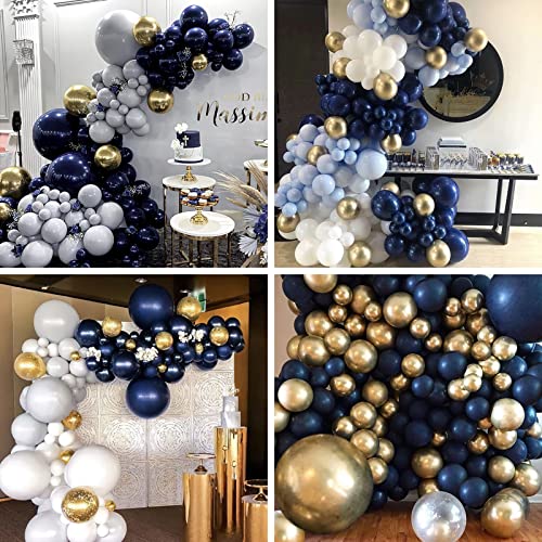 Image of PartyWoo Navy Blue Balloons 50pcs Dark Blue Helium Latex Balloons 12 Inch | Graduation Wedding Anniversary Sports Theme Boy Baby Shower Men Birthday Bachelorette Party Decorations Blue-Y72