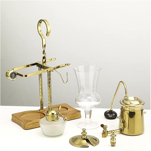 Miniatura 3 de JITEM Cafetera Belgium - Cafetera de lujo con sifón de equilibrio familiar real, diseño elegante, estilo retro, 4-5 tazas, olla de sifón de vidrio