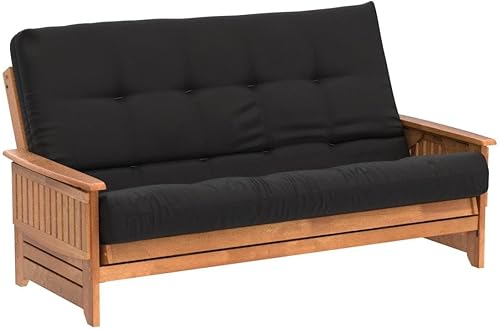 Miniatura 4 de Kodiak Furniture Phoenix - Juego de futón tamaño Queen en acabado de nuez, gamuza negra