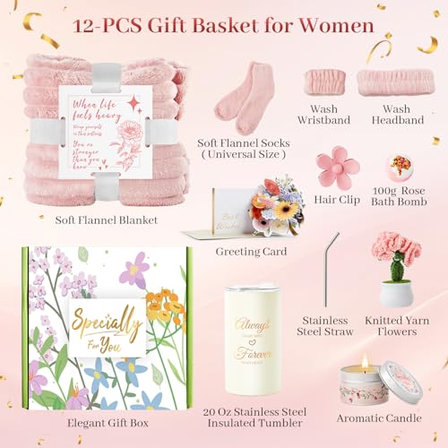 Mothers Day Gifts for Mom Wife Grandma, Unique Birthday Gifts for Women, Care Package Get Well Soon Gift, Relaxing Spa Gift Baskets, Thinking of You Gifts for Mom, Wife, Sister, Best Friend — view 2