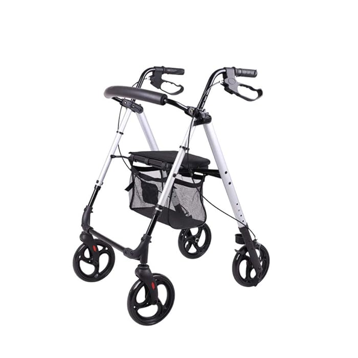 Buy Lightweight Aluminum 4 Wheels Rollator Walker Folding with
