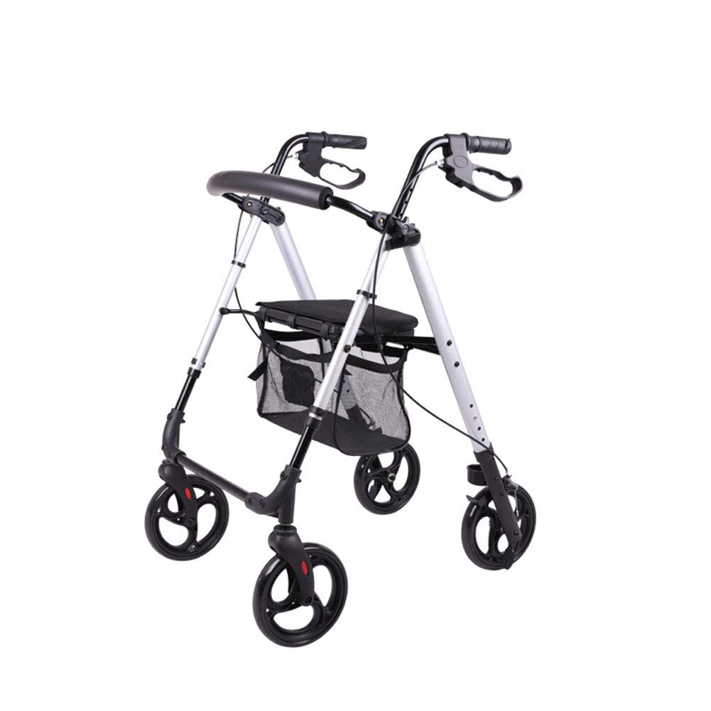 Buy Lightweight Aluminum 4 Wheels Rollator Walker Folding with