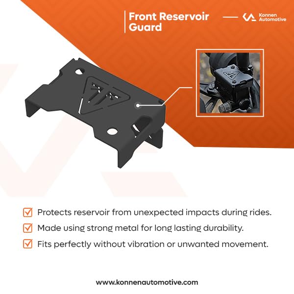 Image of Front Reservoir Guard Compatible With Triumph Speed 400 |speed T4 | Scrambler 400X | Scrambler 400XC (Black, Pack of 1)