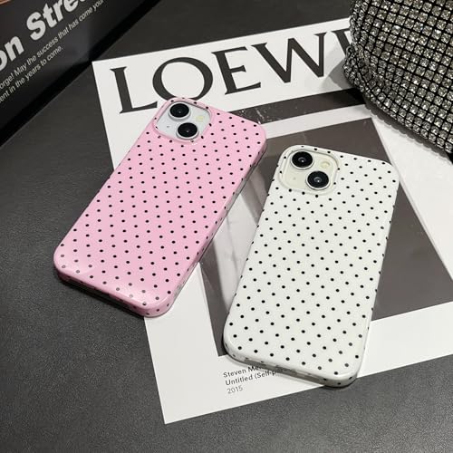 Jmltech for iPhone 16 Case Polka Dot Phone Cases Aesthetic Design Trendy Simple Case Slim Shockproof Protective Cover Navy Blue by Jmltech - Image 7
