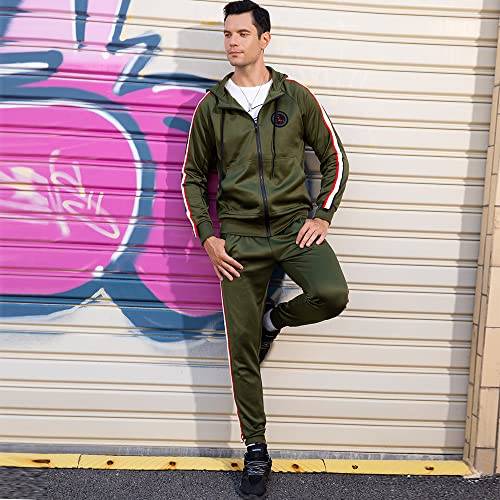 Sets fall and winter men's loose casual sports sets men's cardigan-Black-Large4