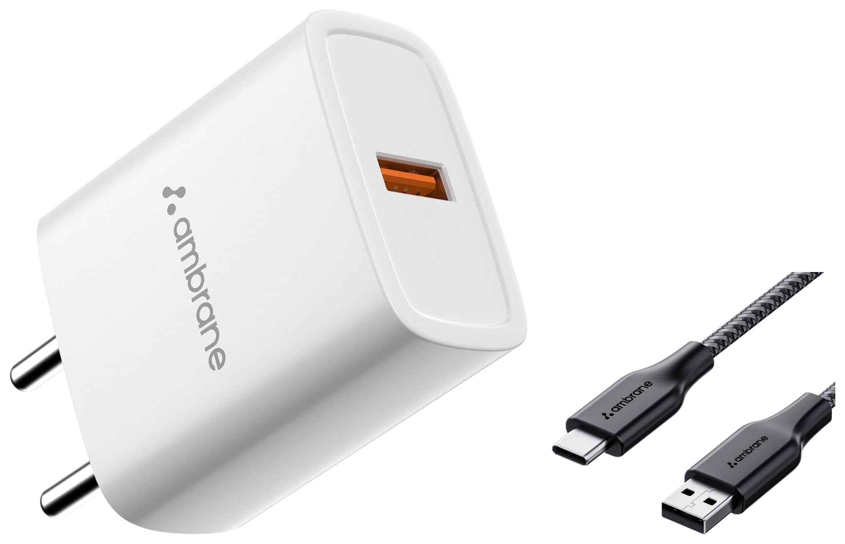 Ambrane 25W USB Mobile Charger Adapter, Fast Charging, (Raap M25, White) with Type C Charging Cable (B0CHYQ8KLZ) Amazon Price History, Amazon Price Tracker