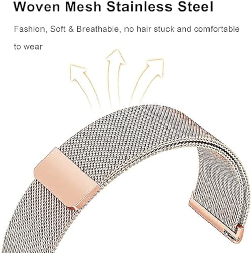 Image of 22 MM Strap, Compatible with Galaxy Watch 3 45mm /Sam-sung Galaxy Watch 46mm /Gear S3 Frontier /Classic Band, 22mm Stainless Steel, Metal Strap for Galaxy Watch 46mm Smartwatch