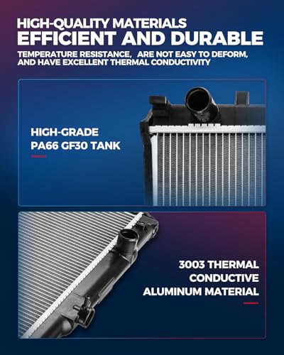 Image of KAX CU618 Radiator Replacement for 1988-1993 C1500 /K1500 /K2500 /C2500 5.0 /5.7L, (w /Transmission Oil Cooler; w /o Engine Oil Cooler; with 28.25 inch Between Tank)