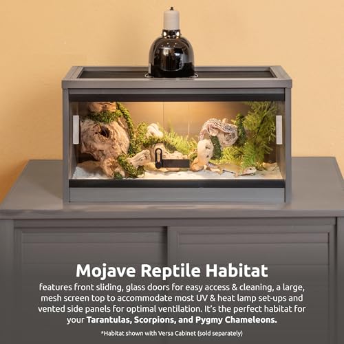 Image of New Age Pet ECOFLEX Small 24 inch Reptile Habitat Enclosure, Glass Front Terrarium for Snakes, Lizards & Tortoises, in Maple or Grey, Easy to Clean, Front Access Design