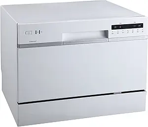 EdgeStar DWP62WH 6 Place Setting Portable Countertop Dishwasher - White