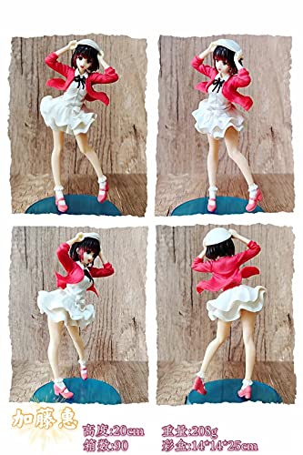 20Cm Deluxe Version Anime Female Protagonist Kato Megumi Red Sweater Standing Beautiful Girl Ornament Model Adult Toy Doll Pvc Collection Action Figure Deskto Boxed Gift #TOP6