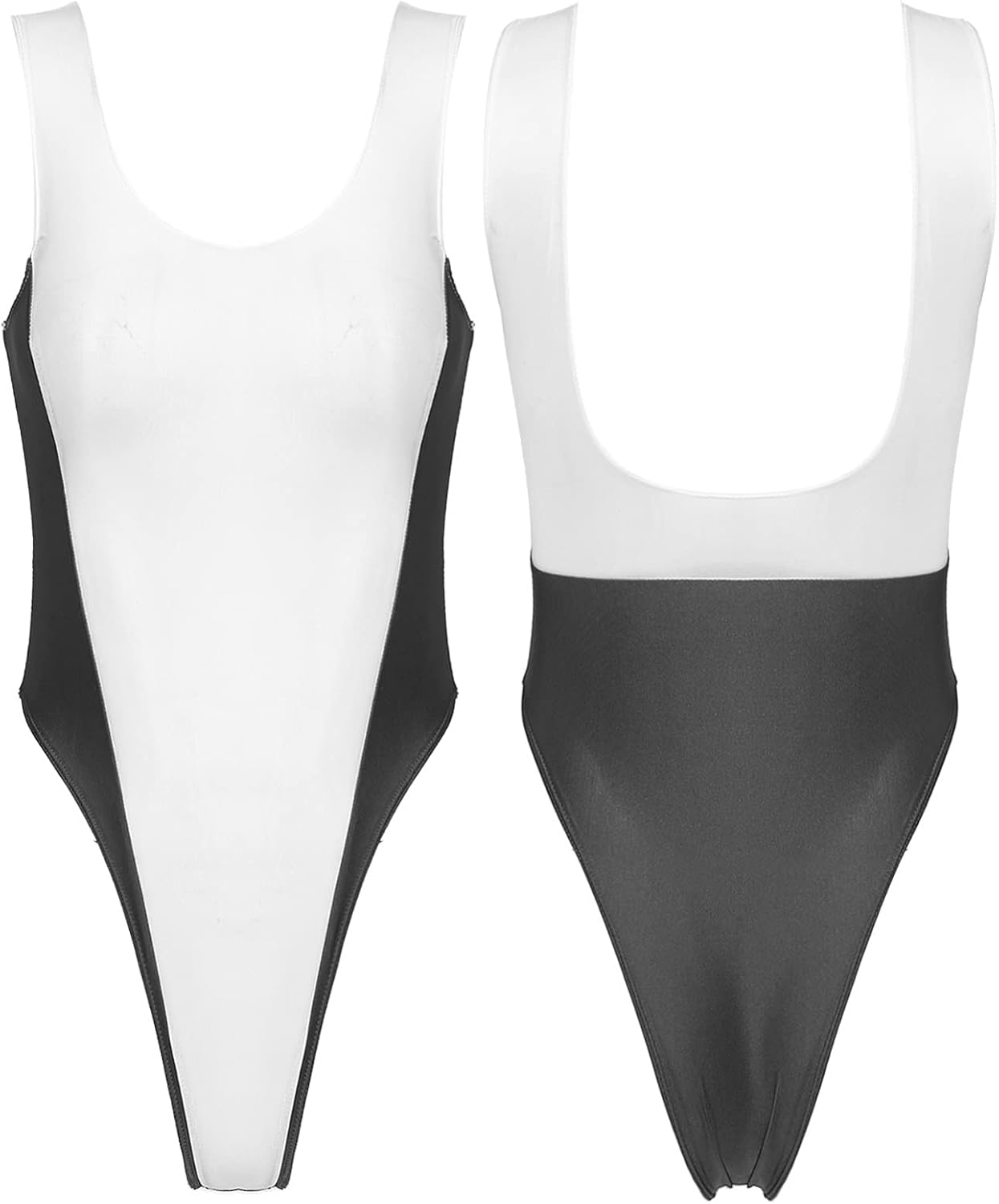 Iefiel レディース ワンピース水着 ノースリーブ コントラストカラー ハイクロス 入浴スーツ オープンクロッチ 全国どこでも送料無料 ボディスーツ ファッション 可愛い Iefiel レディース ワンピース水着 ノースリーブ コントラストカラー ハイクロス 入浴スーツ オープンクロッチ 全国どこでも送料無料 ボディスーツ ファッション 可愛い