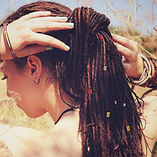 Aluminum Dreadlocks Adjustable Metal Hair Cuffs Hair Braiding Beads Filigree Hair for Hair Accessories Decorations 100PCS Blue - Image 3