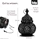 Gadgy Orientalische Lampe Metall - Marokkanisches Lampe mit Schatteneffekt - Orientalische Laterne handgemacht 26 cm ideal als Balkon-Deko - Ramadan Dekoration Windlicht innen und außen