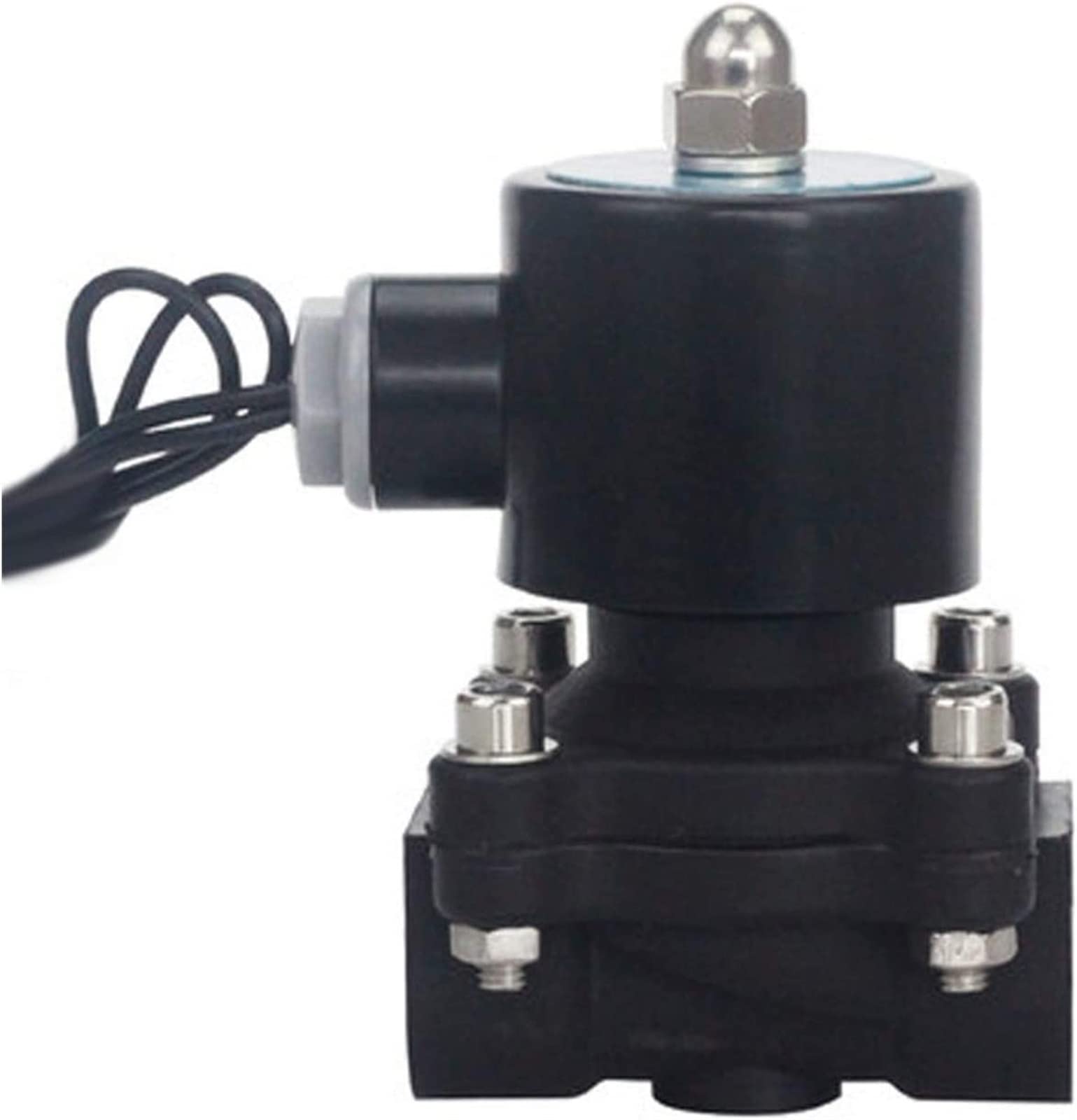 AC220V 1/4 3/8 1/2 3/4 1 2-calowy plastikowy elektryczny zawór elektromagnetyczny DN15 DN20 DN25 DN32 DN40 DN50 N/C do wody oleju powietrza DC12V/24V przydatne