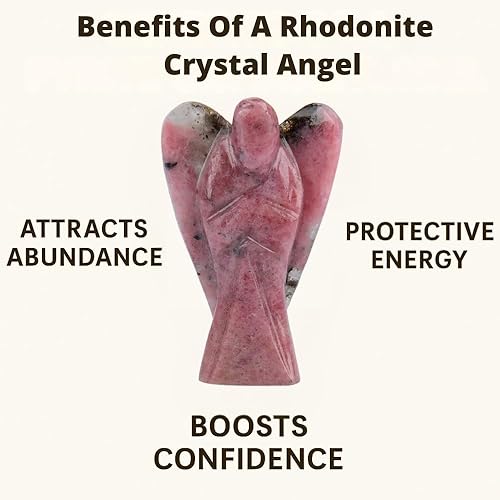 Miniatura 99 de Estatua de ángel de angelita de 2 pulgadas, hermosa piedra preciosa de ángel de la guarda, ángel de cristal natural, tallados a mano para promover