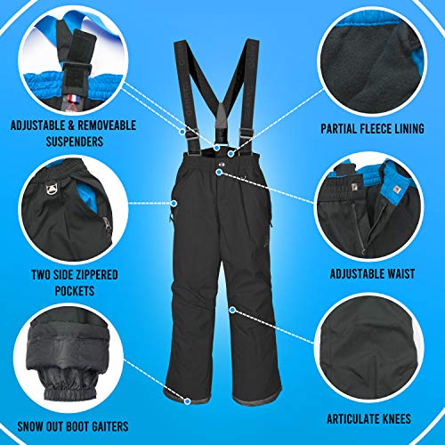 Gerry Boys' Performance Snow Pants with Removable Suspenders XS (5/6)-L (14/16)4
