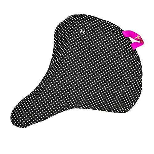 Liix Fahrrad Sattelbezug in schwarz - wasserdicht - Sattel Bezug Überzug Polka Dot Cover
