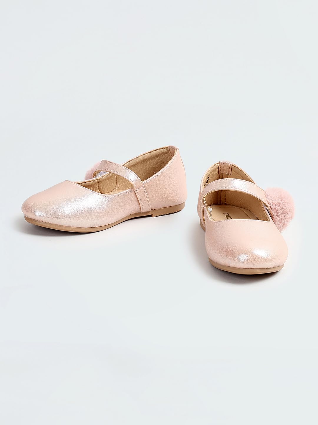 Max Girls Girls Metallic Mary Janes with Pompom Ballet Flat 2 51kh4usi8GL. SL1440