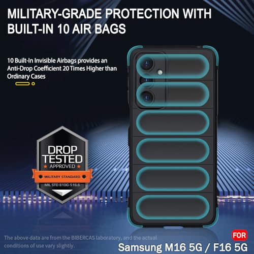 Image of TheGiftKart Liquid Silicon Back Cover Case for Samsung Galaxy M16 5G / F16 5G | Shockproof Military Grade Protection | Micro-Fibre Cloth On Inner Side | Anti-Slip Grip Back Cover Case (TPU, Black)