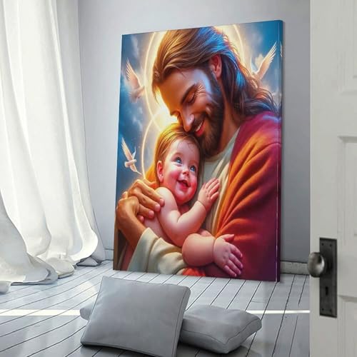 Toile Jésus Christ art mural religieux pour illuminer votre intérieur de maison