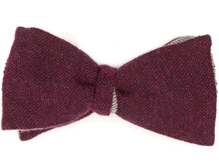 Papillon à nouer bordeaux de qualité premium avec design double face exclusif