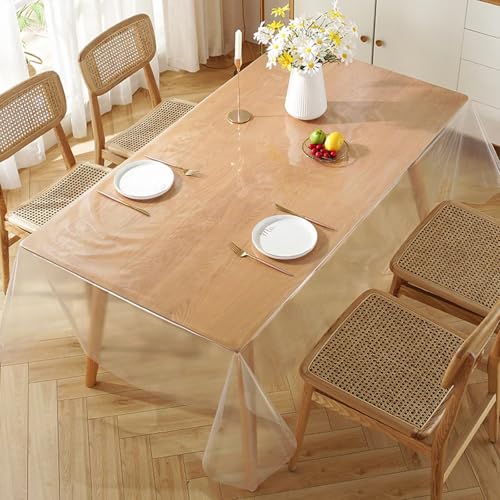 Protection de table PVC transparent imperméable nappe plastique table à manger - 2
