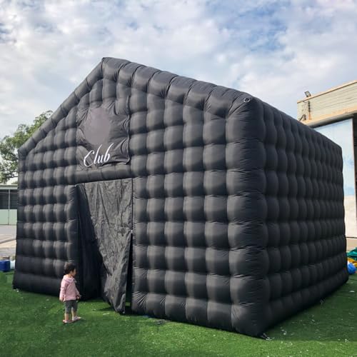 Large Black Inflatable Cube Disco Tent Square Gazebo Event...