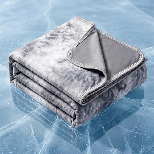 Topcee Cooling Blanket 50''x70'' for Hot Sleepers, Arc-Chill Q-Max>0.35 Double Sided Cold Blankets for Night Sweats, Cool Soft Lightweight Summer Blanket for Sofa Bed Couch, Gifts for Women Throw