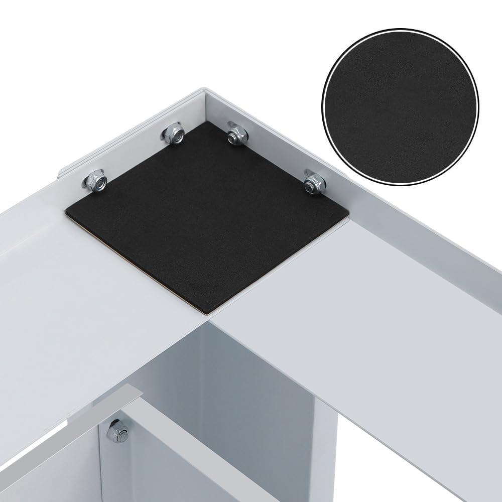 Untergestell für Waschmaschinen Trockner mit Schubladen Podest Unterbau | 63x54.5x32 cm, bis 150 kg Tragkraft, Metall Sockel für Trockner, Stabil Waschmaschine Schrank Unterschrank Erhöhung, Weiß