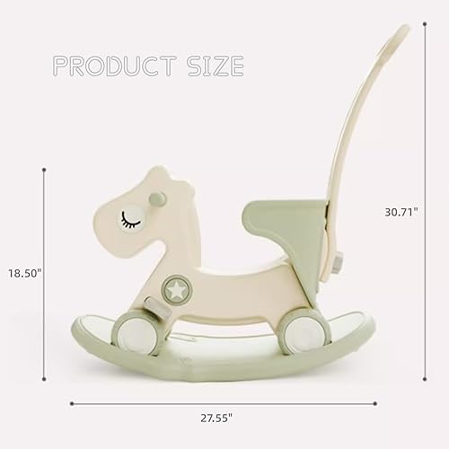 Miniatura 7 de Juguete de paseo en bicicleta de equilibrio de caballo mecedora 4 en 1 para niños pequeños 1-3 juguete mecedora para bebé caballo mecedora para