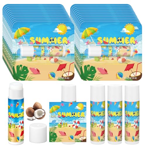Demissle 24 Pack 30 SPF Lip Balm Sunscreen Summer Party Favor Lipstick Bulk
