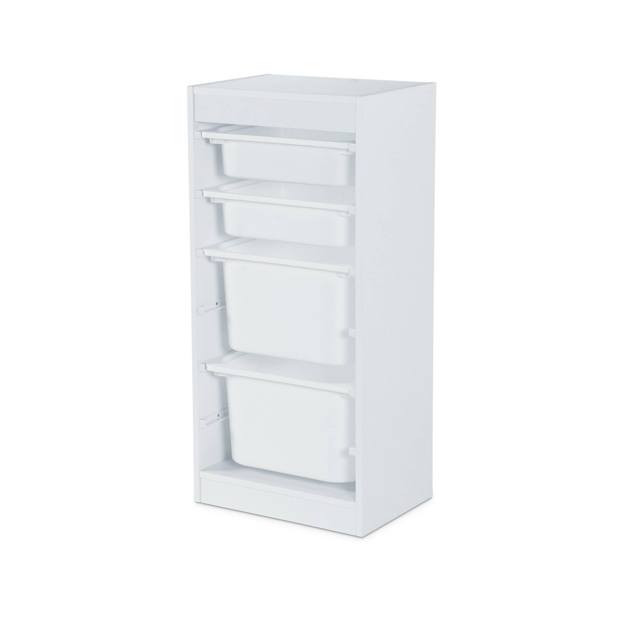 sweeek - Meuble de Rangement Blanc Enfant 4 bacs de Rangement
