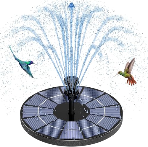 AISITIN Fontaine Solaire Extérieur Flottante 3.5W Pompe Bassin Solaire avec Batterie pour Jardin d'aquarium Bain d'oiseau d'étang Fontaine(3,5W)